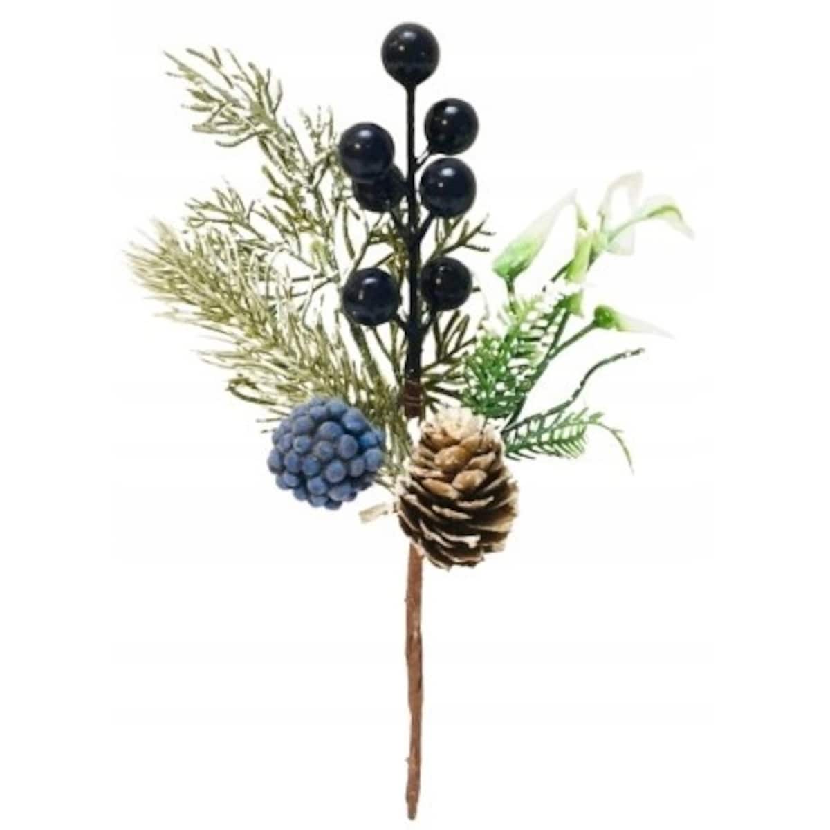 GAŁĄZKA ozdobna świąteczna pik do dekoracji stroika jeżyna szyszka liście