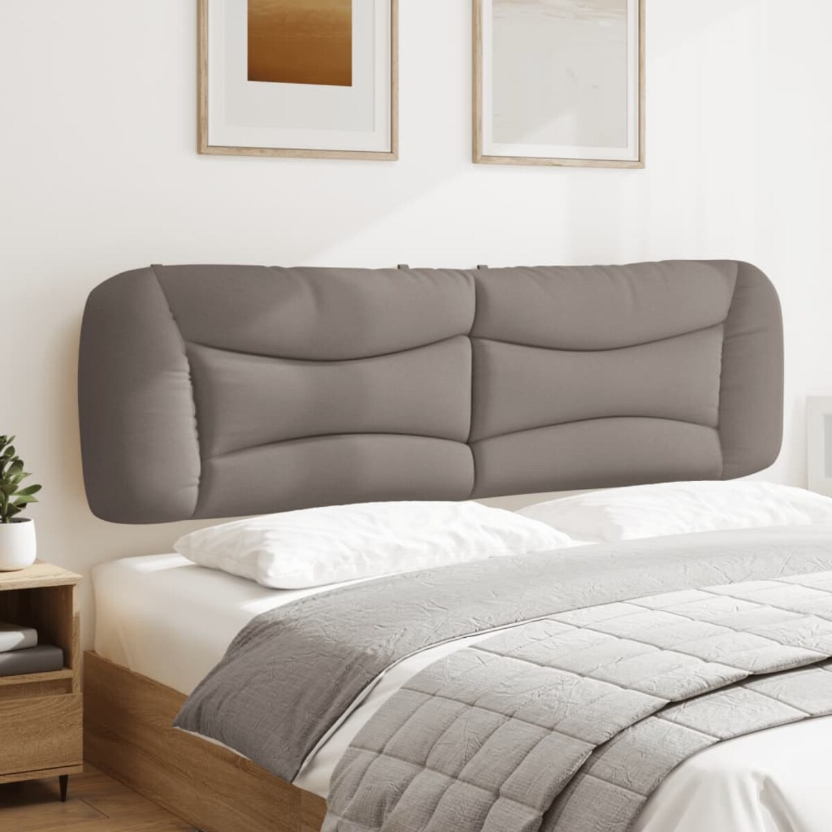 vidaXL Poduszka na wezgłowie, Hvar, kolor taupe, 180 cm, tkanina