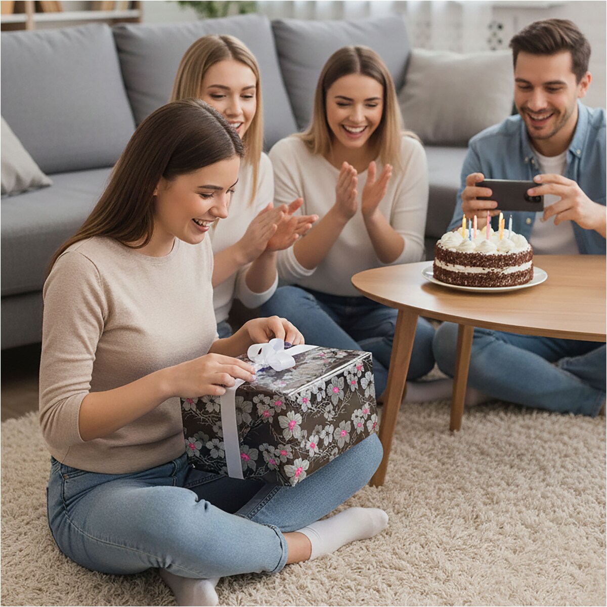 Papier do pakowania prezentów 25 METRÓW MEGAROLKA Urodzinowy Do Paczek Ozdobny