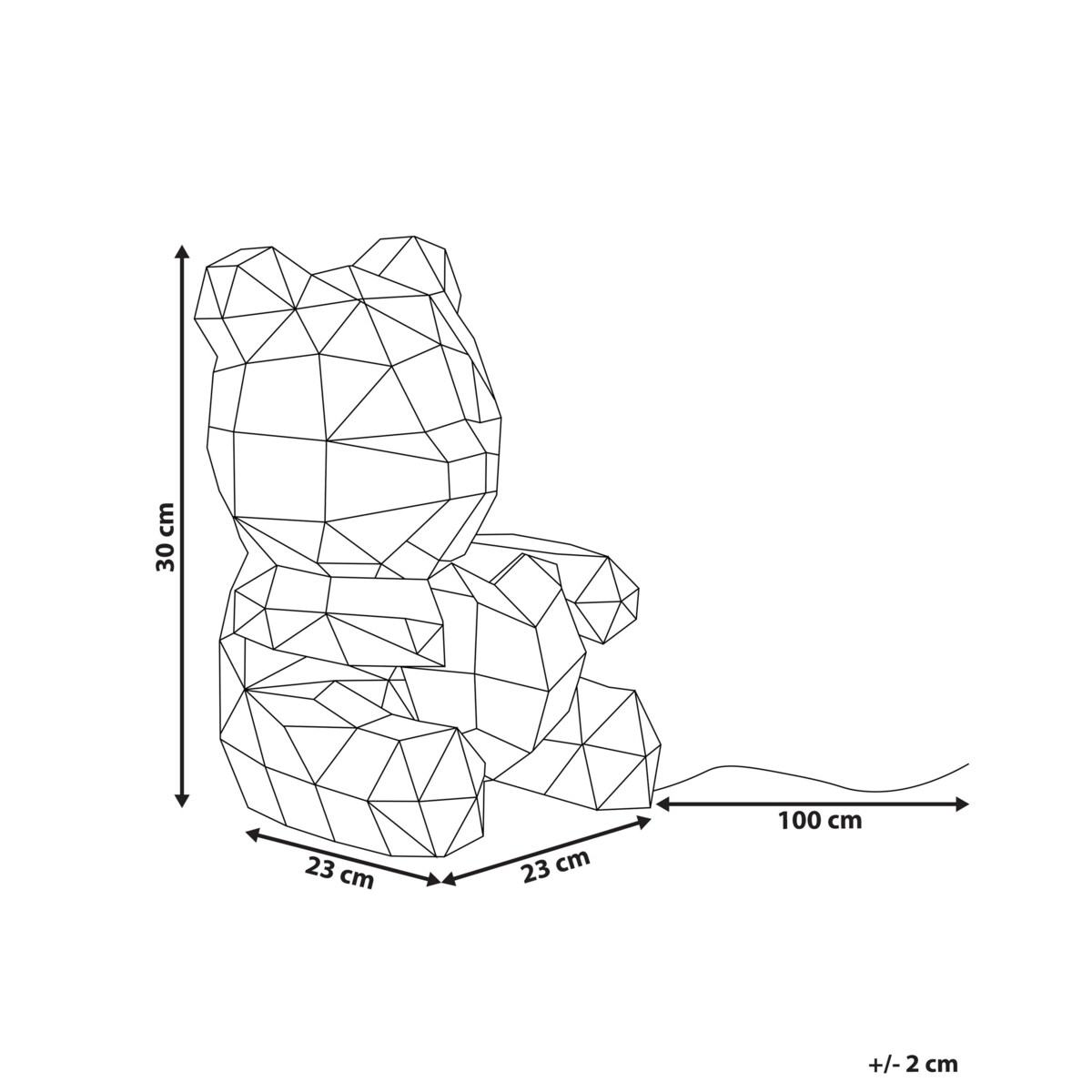 Dekoracja Smart LED z apilkacją miś wielokolorowa RIGEL