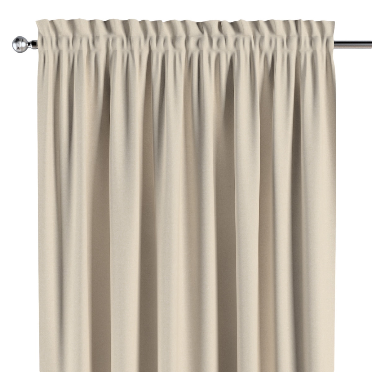 Zasłona na kanale z grzywką 1 szt. 130x245 beżowy