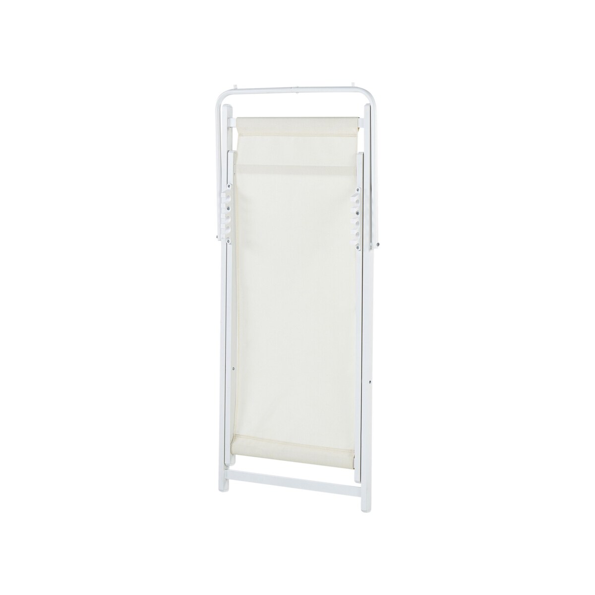 Leżak ogrodowy beżowo-biały LOCRI II