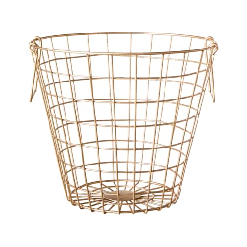 Kosz metalowy złoty NITMA