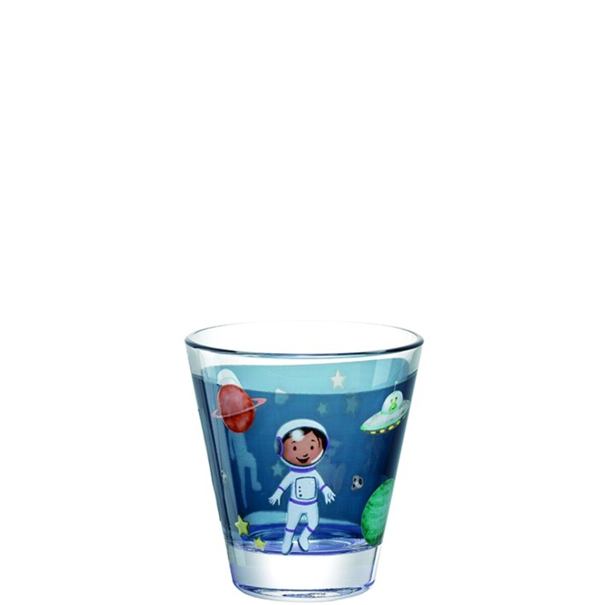 Szklanka z pokrywą i spodkiem 215ml kosmos BAMBINI AVVENTURA - Leonardo