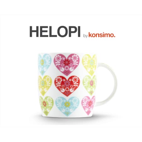 Konsimo HELOPI Kubek, biały/wielokolorowy