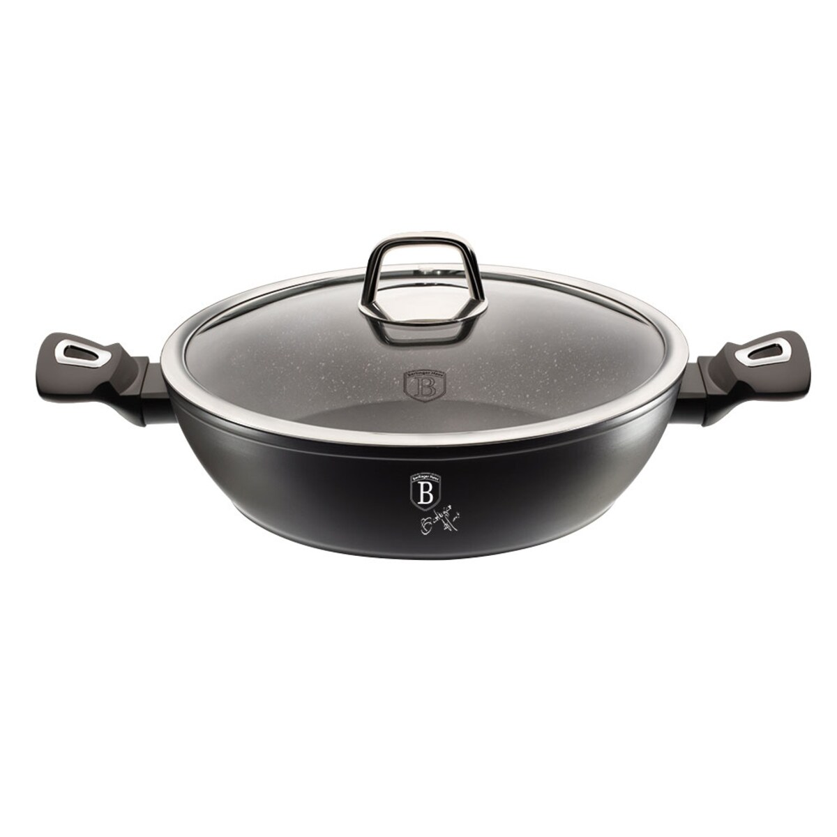 Garnek płaski 3.8L 28cm BERLINGER HAUS Black Silver