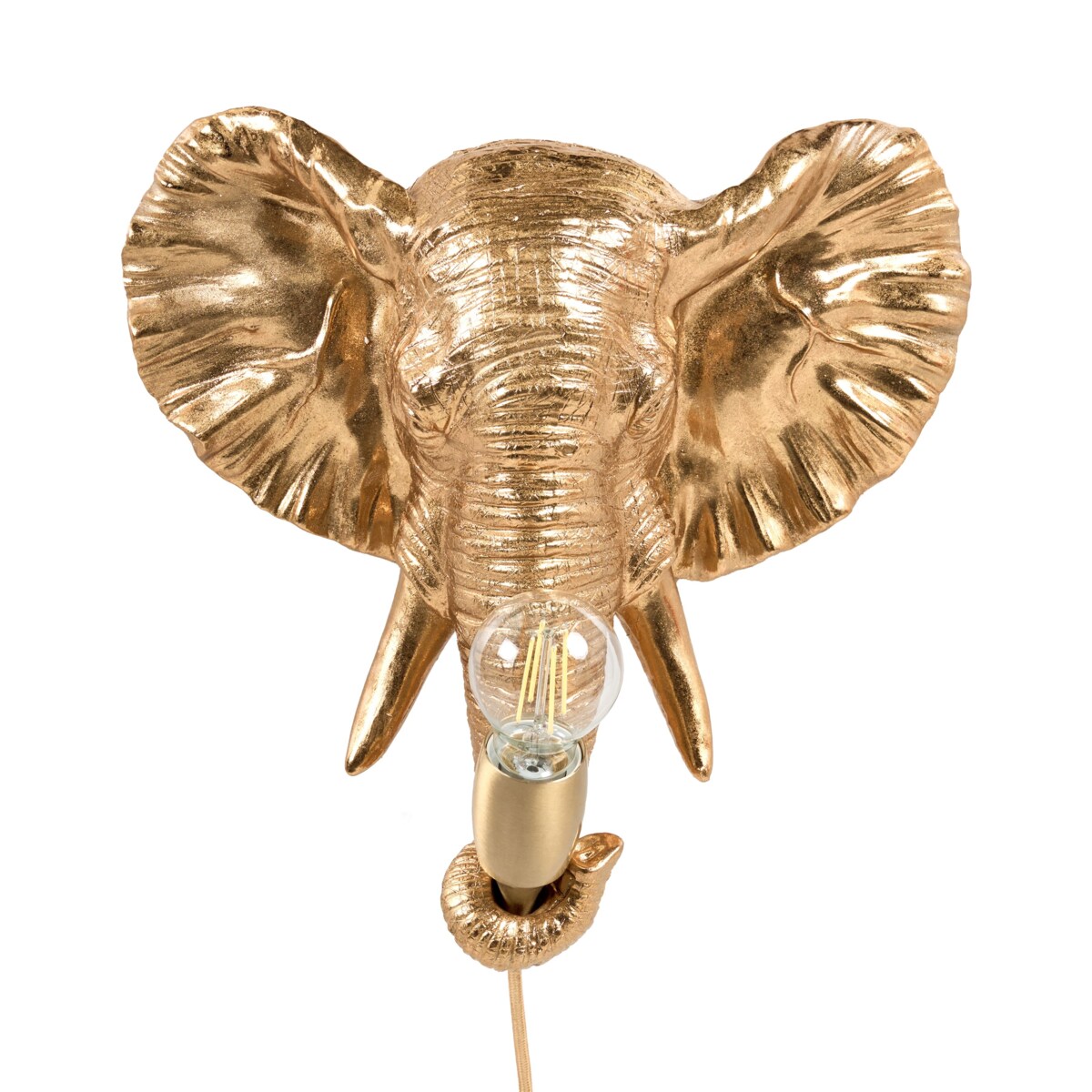 Lampa ścienna Słoń ELEPHANTI Złoty