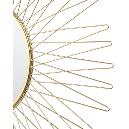 Metalowe lustro ścienne słońce ø 70 cm złote SAUMUR