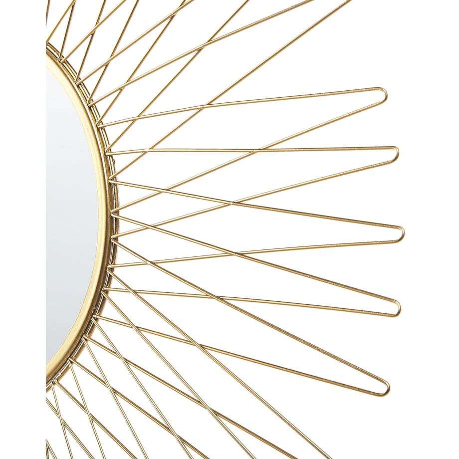 Metalowe lustro ścienne słońce ø 70 cm złote SAUMUR
