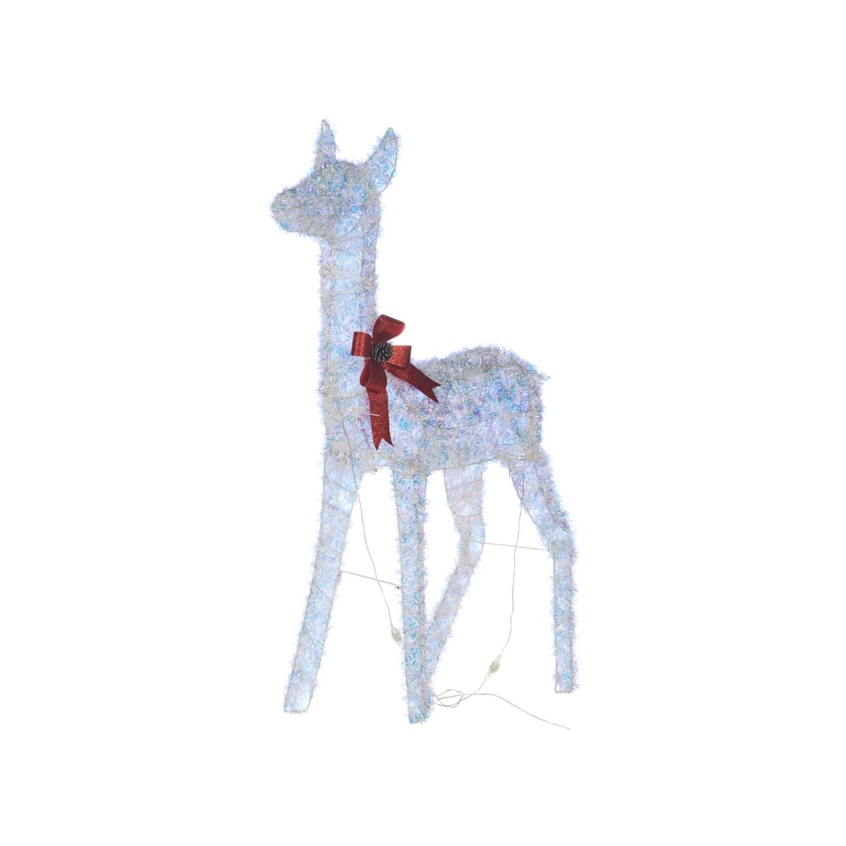 Dekoracja ogrodowa LED AURENNE Jelonek 110 cm Biały