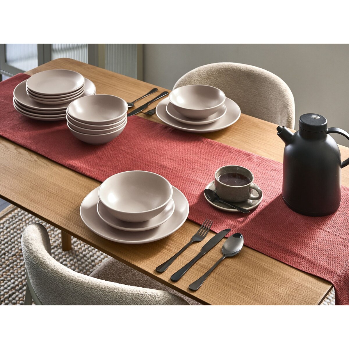 Zastawa stołowa 18-częściowa VIVANI Kamionka Jasnobeżowy