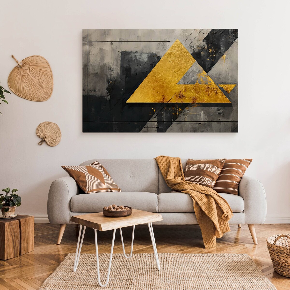 Obraz Na Płótnie Do Salonu Sypialni Abstrakcja Kształty Geometryczne 120x80cm