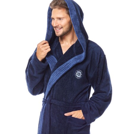Szlafrok George Dark Blue Dark Blue, L