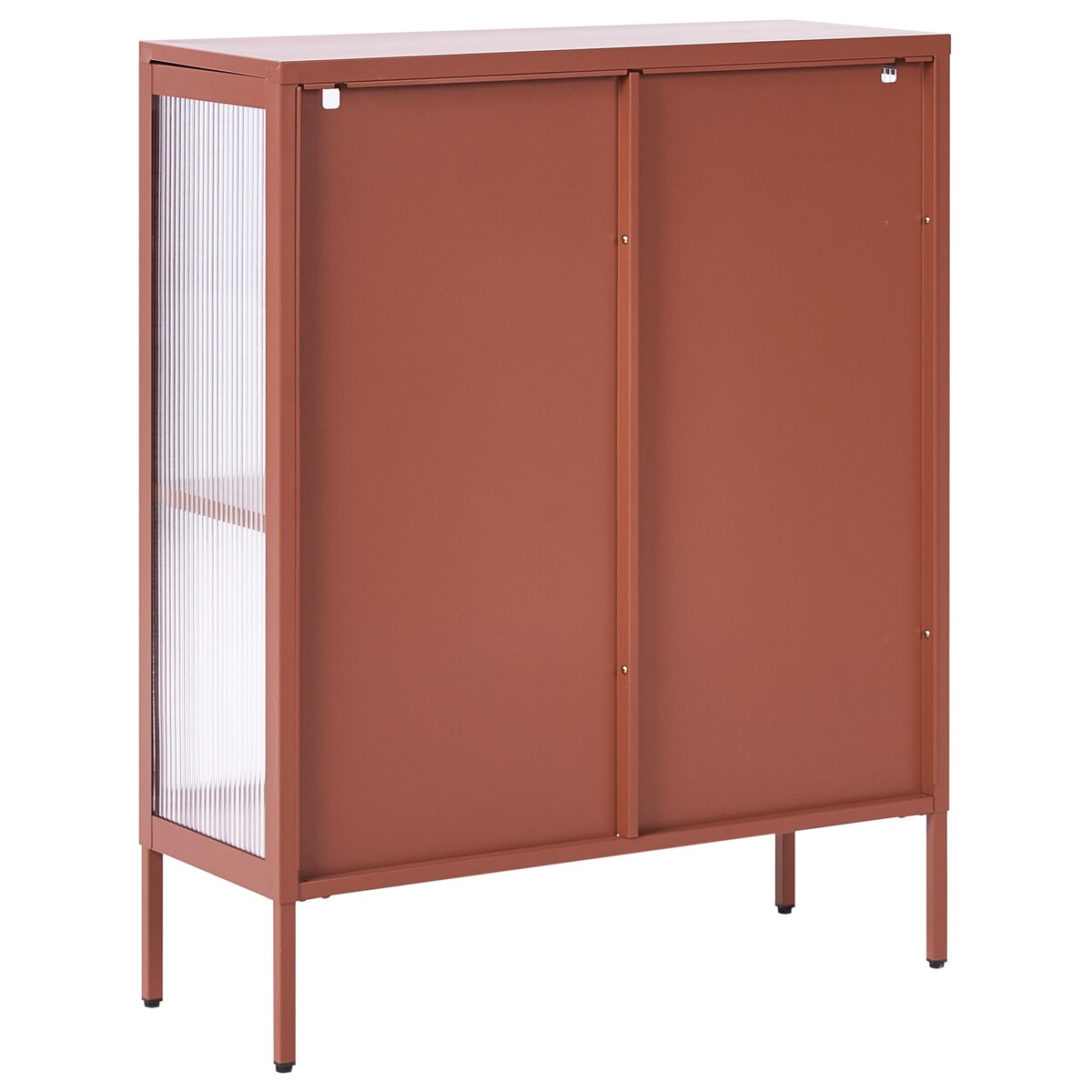 Szafka ze szklanymi drzwiami SARRE Metal 90 cm Złoty brąz