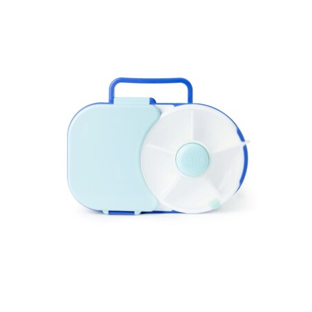 GOBE 2IN1 LUNCHBOX & SNACK SPINNER śniadaniówka dla dzieci, Blueberry blue