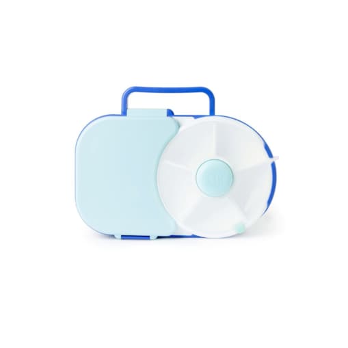 GOBE 2IN1 LUNCHBOX & SNACK SPINNER śniadaniówka dla dzieci, Blueberry blue