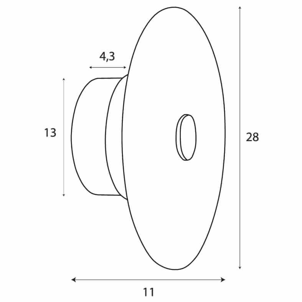 Okrągły kinkiet Allure W0356 Maxlight LED 5W 3000K do jadalni złoty