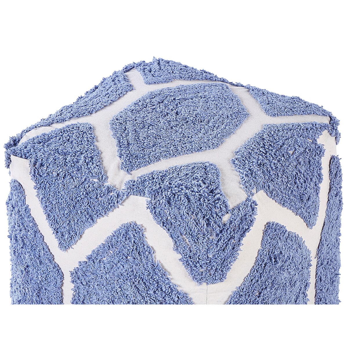 Puf 40 x 40 cm beżowo-niebieski ROJHAN