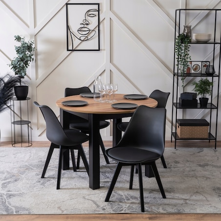 Krzesło Kuchenne Skandynawskie Czarne Do Jadalni Kuchni Salonu SCANDI