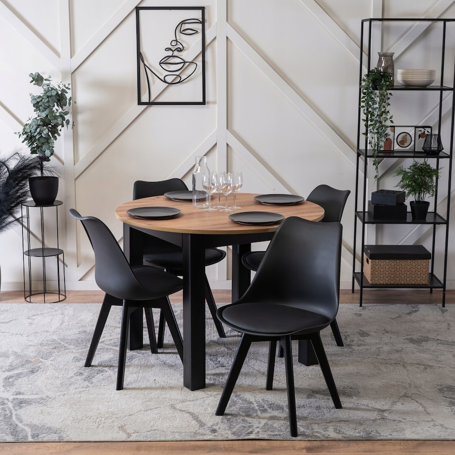 Krzesło Kuchenne Skandynawskie Czarne Do Jadalni Kuchni Salonu SCANDI