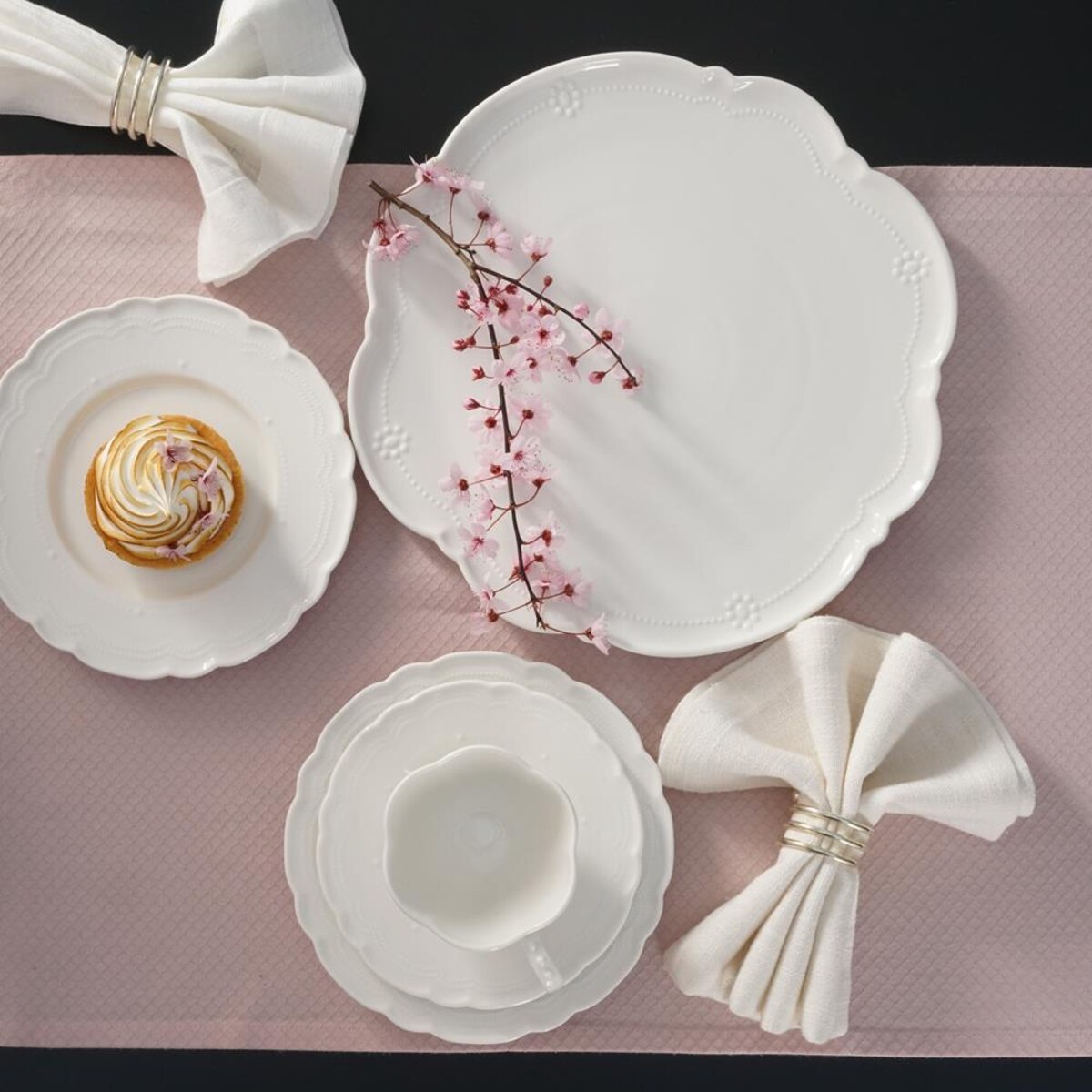 VILLA ITALIA Talerzyk deserowy porcelanowy 19 cm TIFFANY