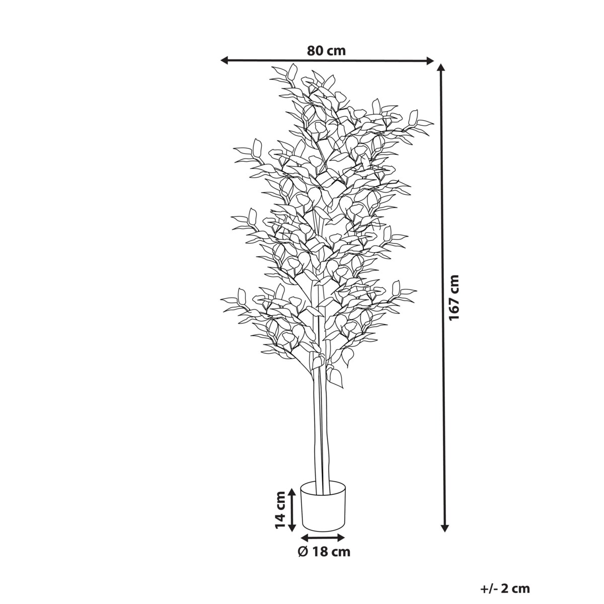 Sztuczna roślina doniczkowa 167 cm FICUS TREE