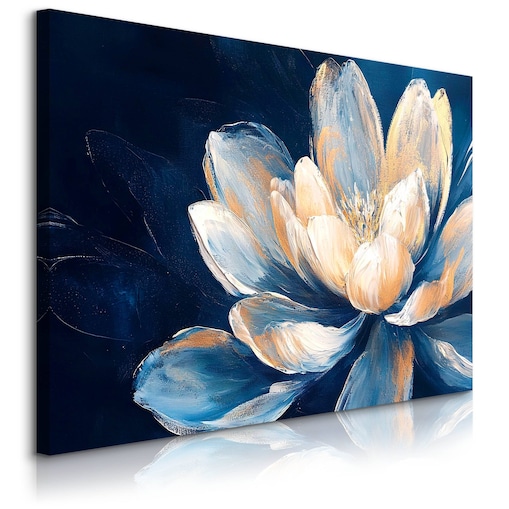 Obraz Canvas Do Salonu Abstrakcja Malowane Kwiaty Rośliny Natura 70x50cm