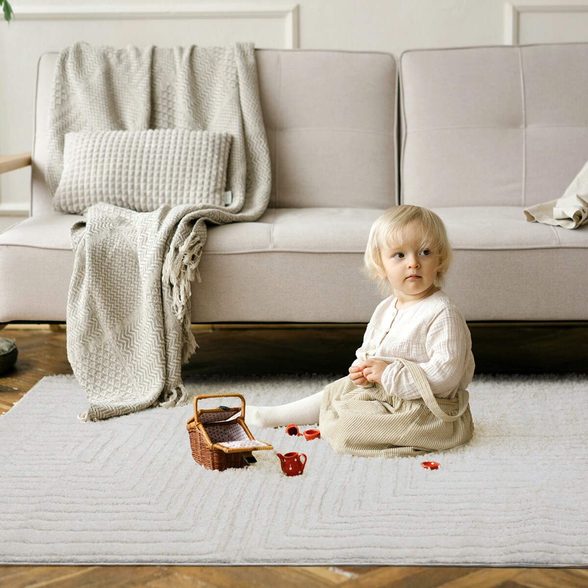 Dywan boho Avalon 160x230 cm e-floor OEKO-TEX kremowy