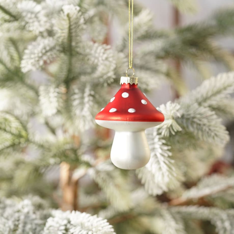 VILLA ITALIA Bombka szklana MUCHOMOREK 8,5 cm