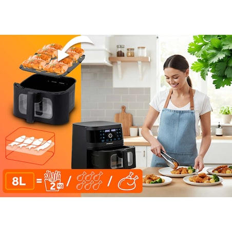 Frytkownica beztłuszczowa air fryer frytownica 8l Berdsen BD-6611700W