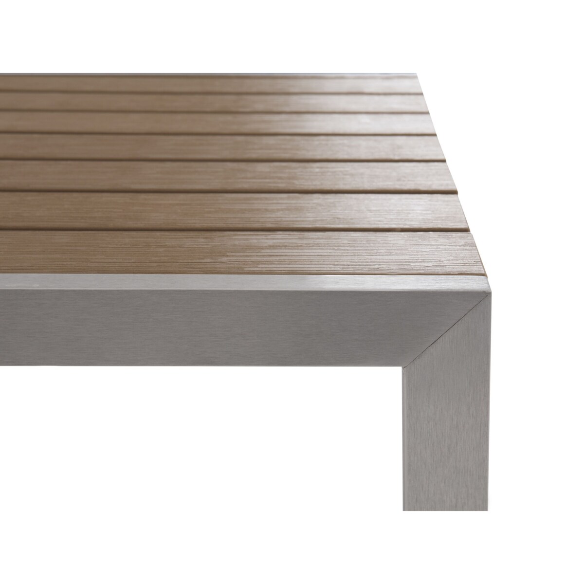 Zestaw ogrodowy stół i 2 ławki jasne drewno NARDO