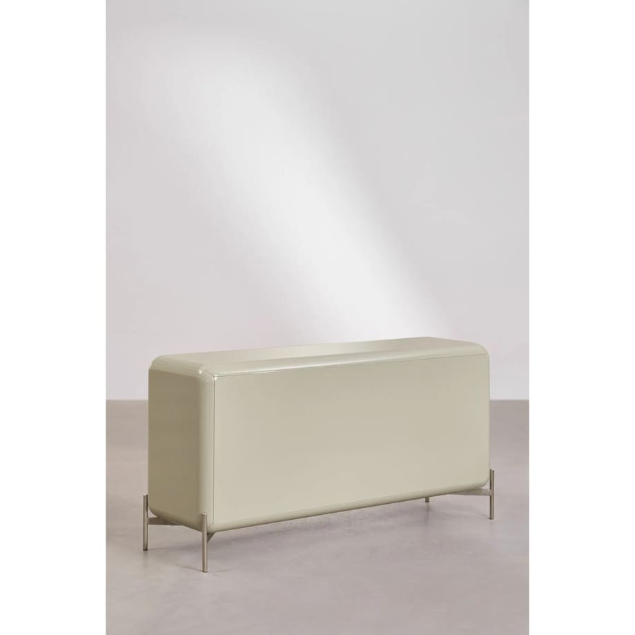 Komoda z płyty MDF błyszcząca Alazne 160x45 cm miętowa