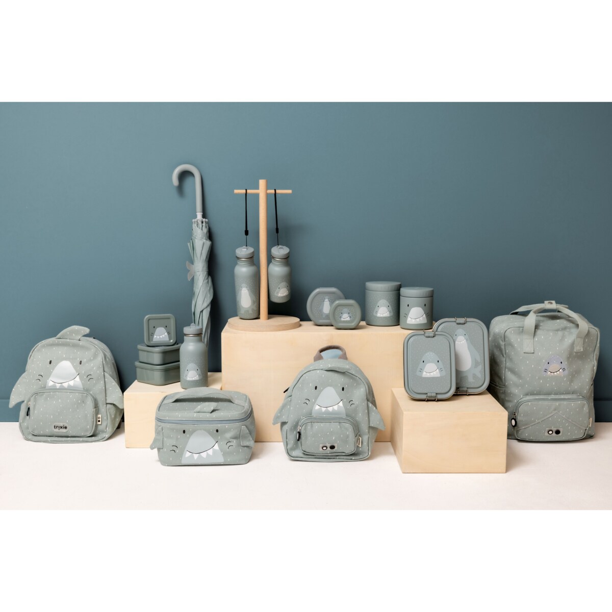 Zestaw pojemników na przekąski z klipsem 2 szt. - Rekin Trixie Baby