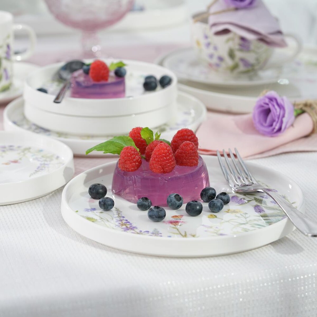 VILLA ITALIA Zestaw kawowy na 6 osób porcelanowy VIOLA