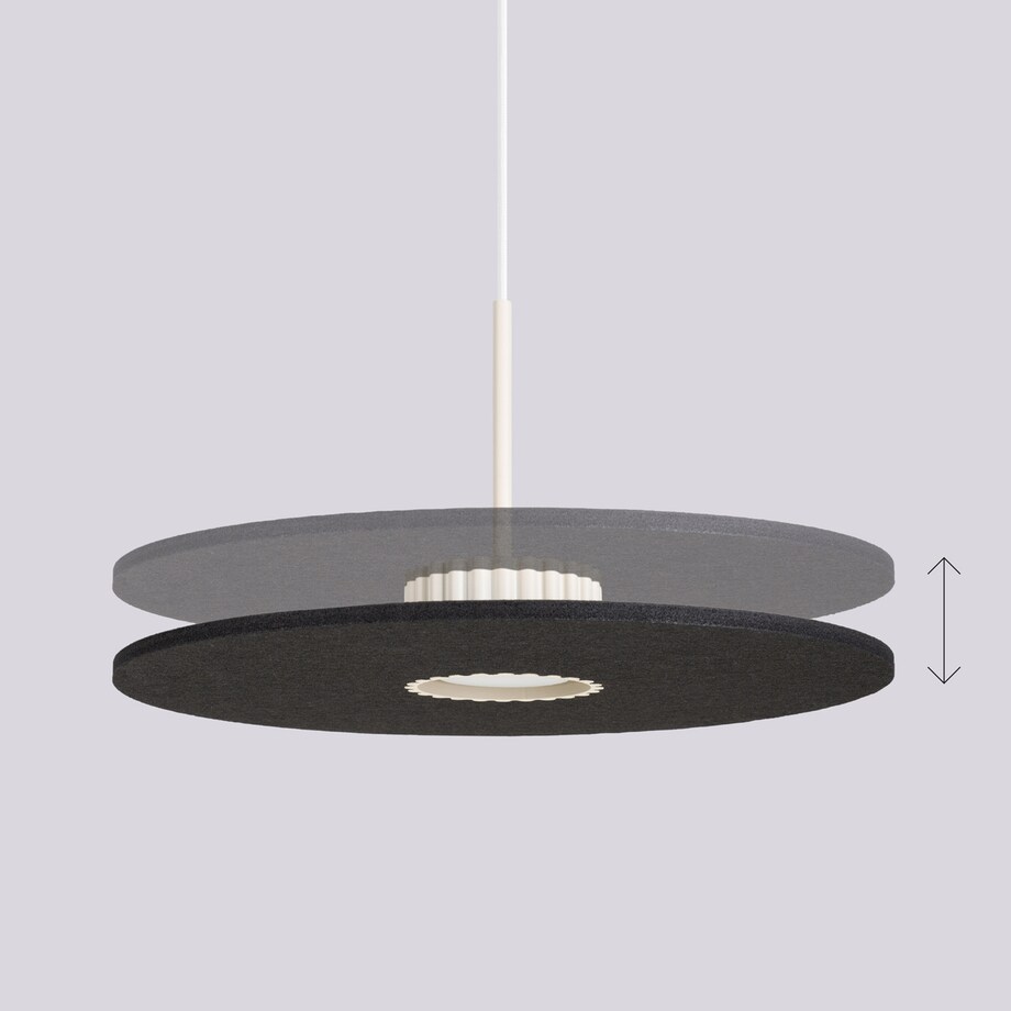 Lampa wisząca OVO 1 beżowa/czarna filc Gx53