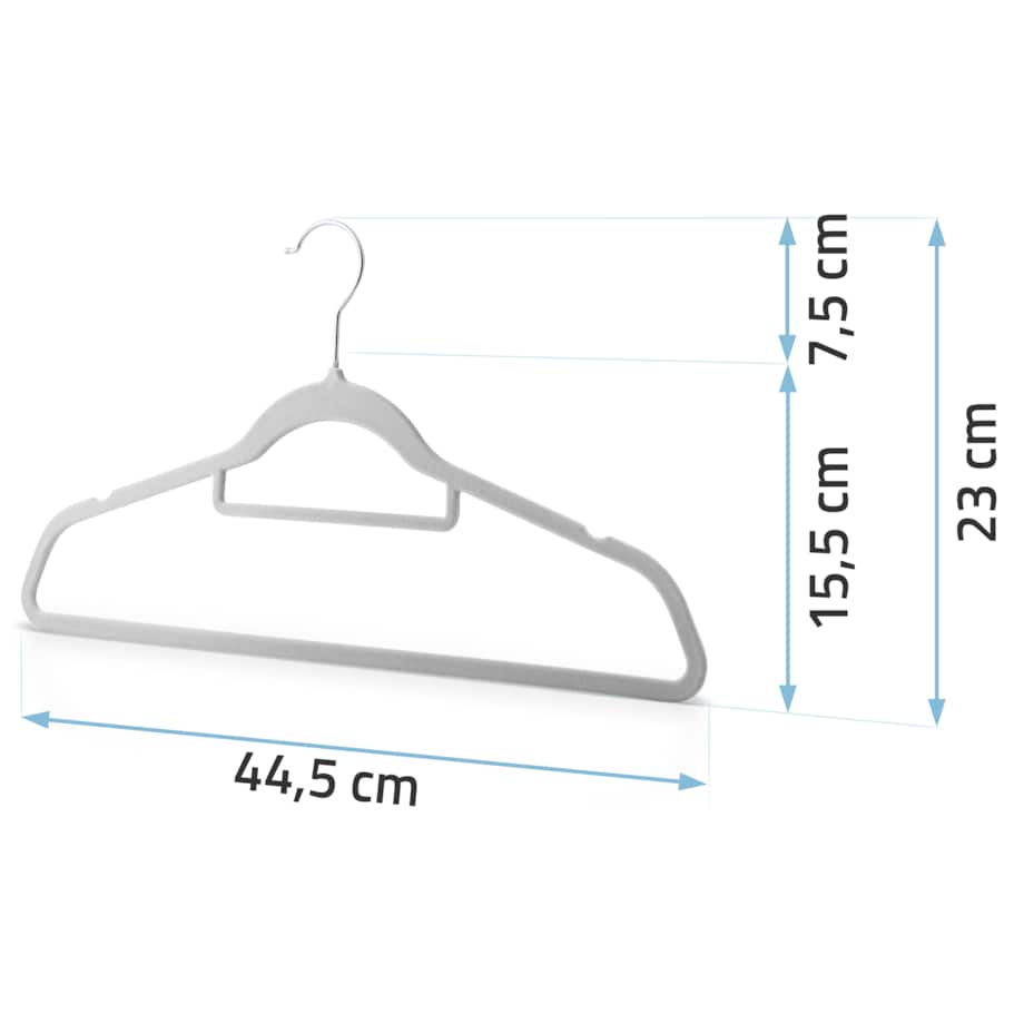 Wieszaki na ubrania welurowe do szafy zestaw 20szt. Massido