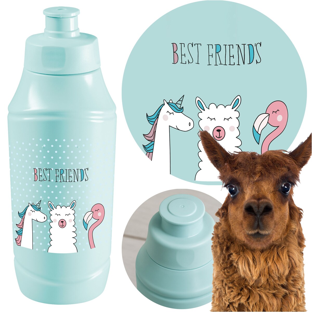 Bidon Dla Dzieci Butelka Na Wodę 375 Ml Best Friends Niebieski