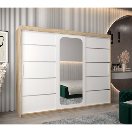 Szafa przesuwna Garderoba PROMO V2 250 sonoma/biały