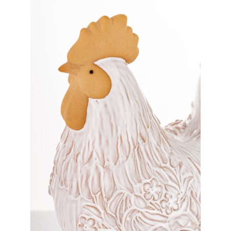 Dekoracja - kogut 28,5x12,5x23 cm CAZZO-2 biały