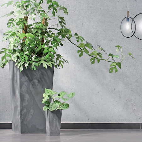 Doniczka Donica Ogrodowa Beton Efekt Duża Kwadrat 37,5 cm