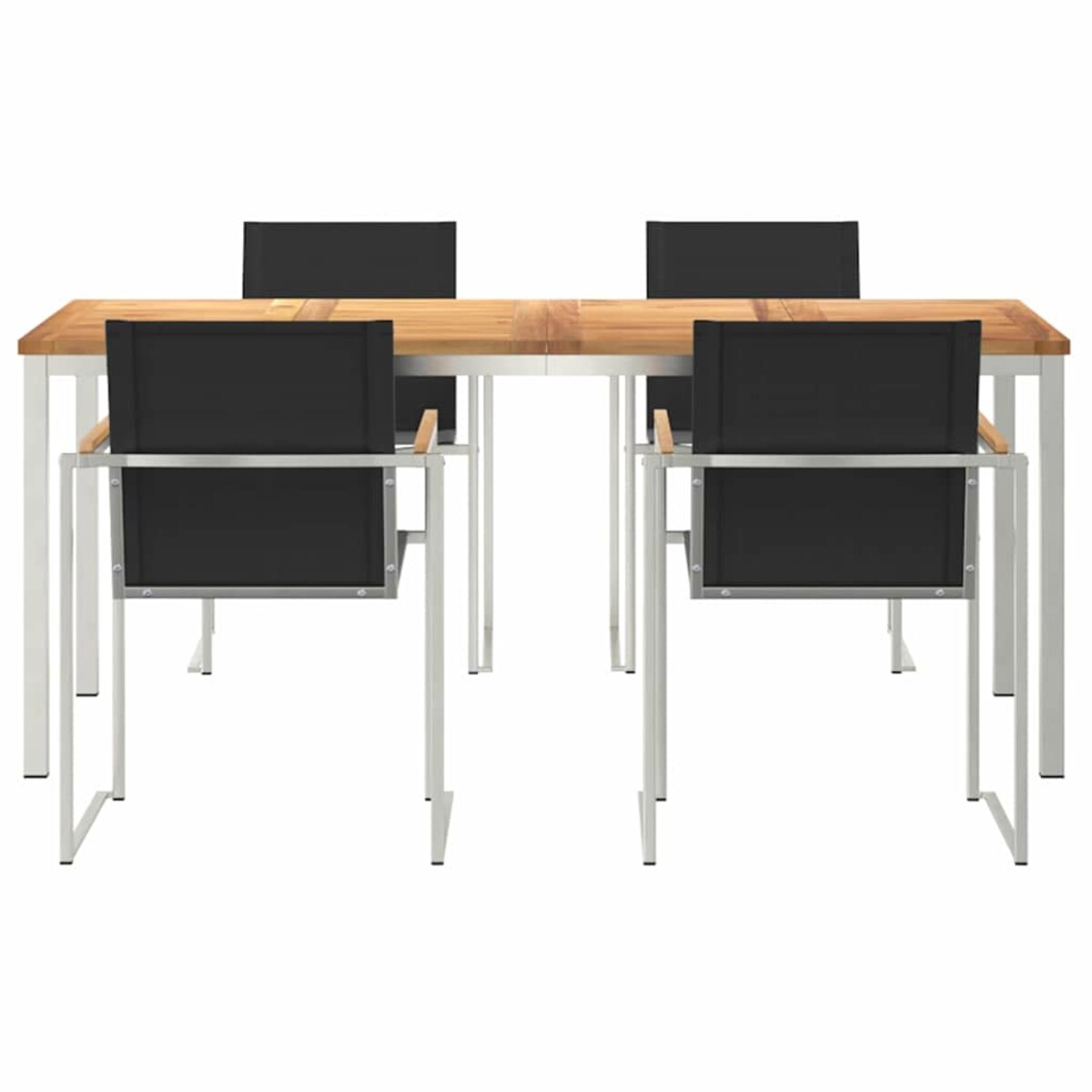 vidaXL Zestawdojedzeniawogrodzie 5 pcs DrewnoTekowe