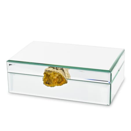 Szkatułka szklana z ozdobnym kamieniem 8x24,5x16,5 cm