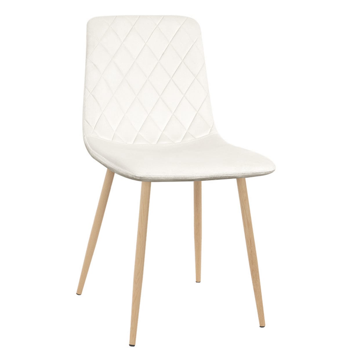 Krzesło tapicerowane welurowe do salonu kuchni jadalni velvet loft beżowe jasne nogi