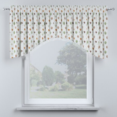 Lambrekin łuk 250x75 ecru-brązowy