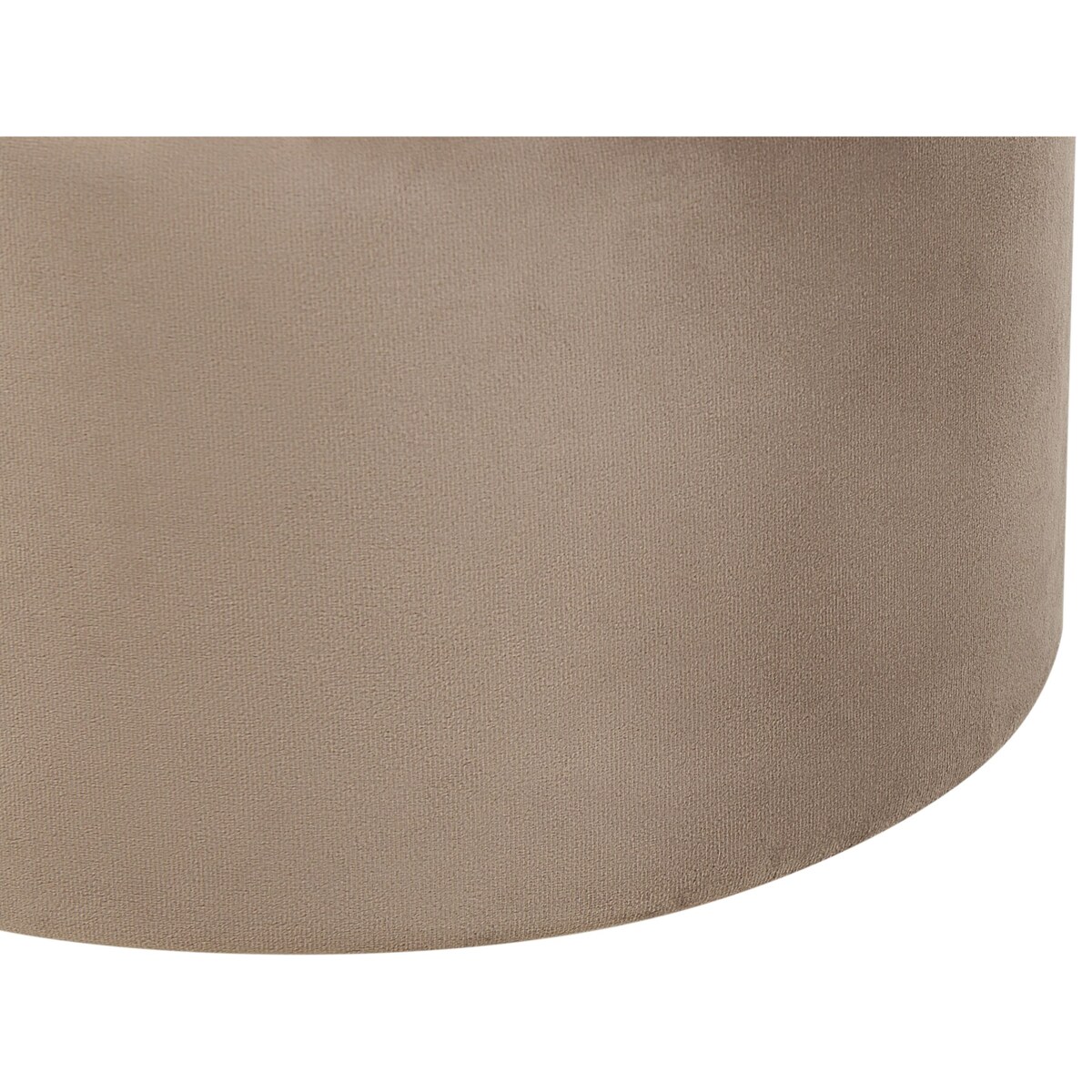 Zestaw 2 welurowych pufów ze schowkiem szarobeżowy MEDFORD