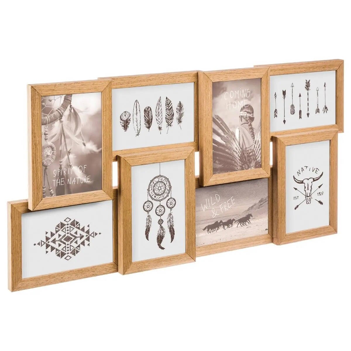 Ramka na kilka zdjęć z drewna, ramka na fotografie, ramki na zdjęcia na ścianę, oprawki na zdjęcia, multirama, ramki drewniane