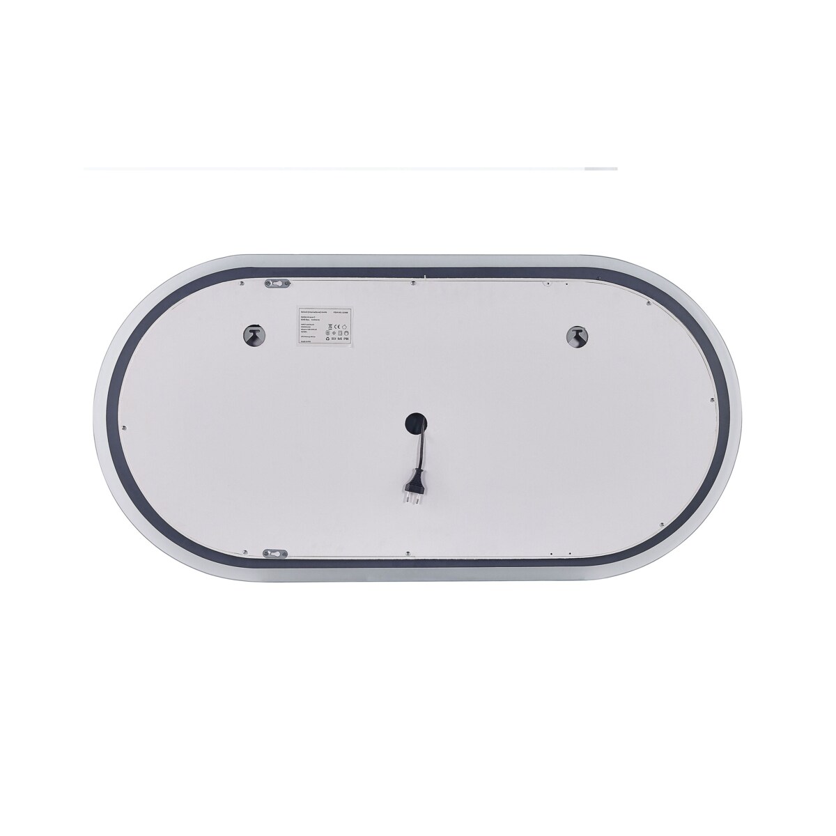 Lustro ścienne LED 120 x 60 cm srebrne CHATEAUROUX