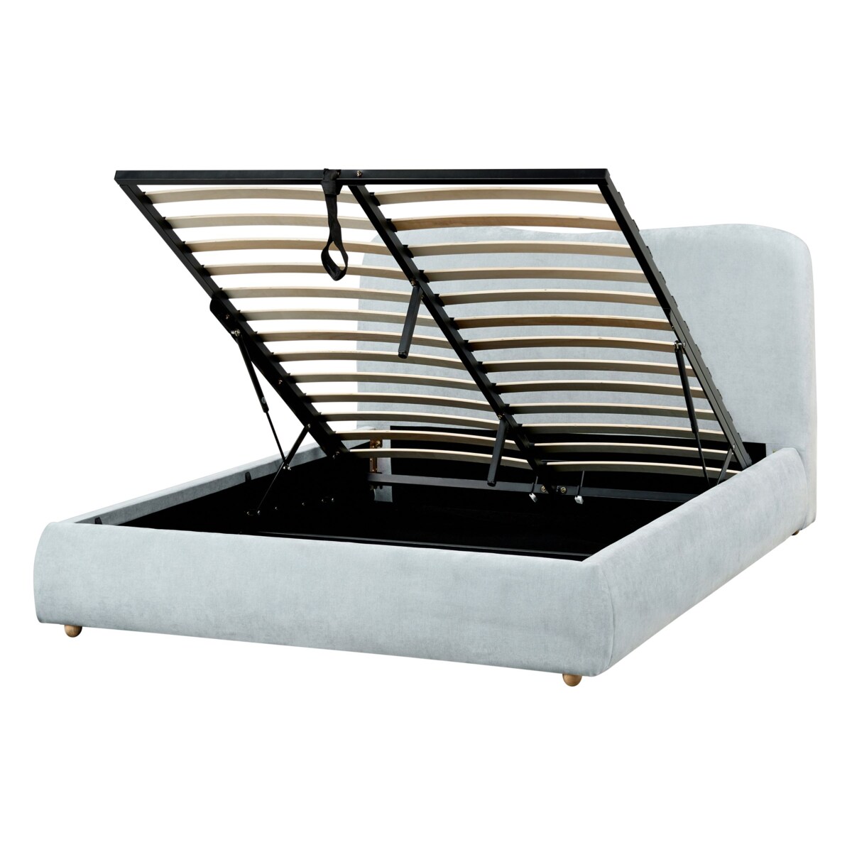 Łóżko z pojemnikiem BLAGNAC 140 x 200 cm Błękitny