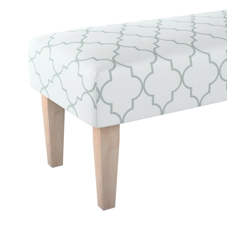 Ławka, szaro-białe wzory marokańskie, 100 x 40 x 40 cm, Gardenia