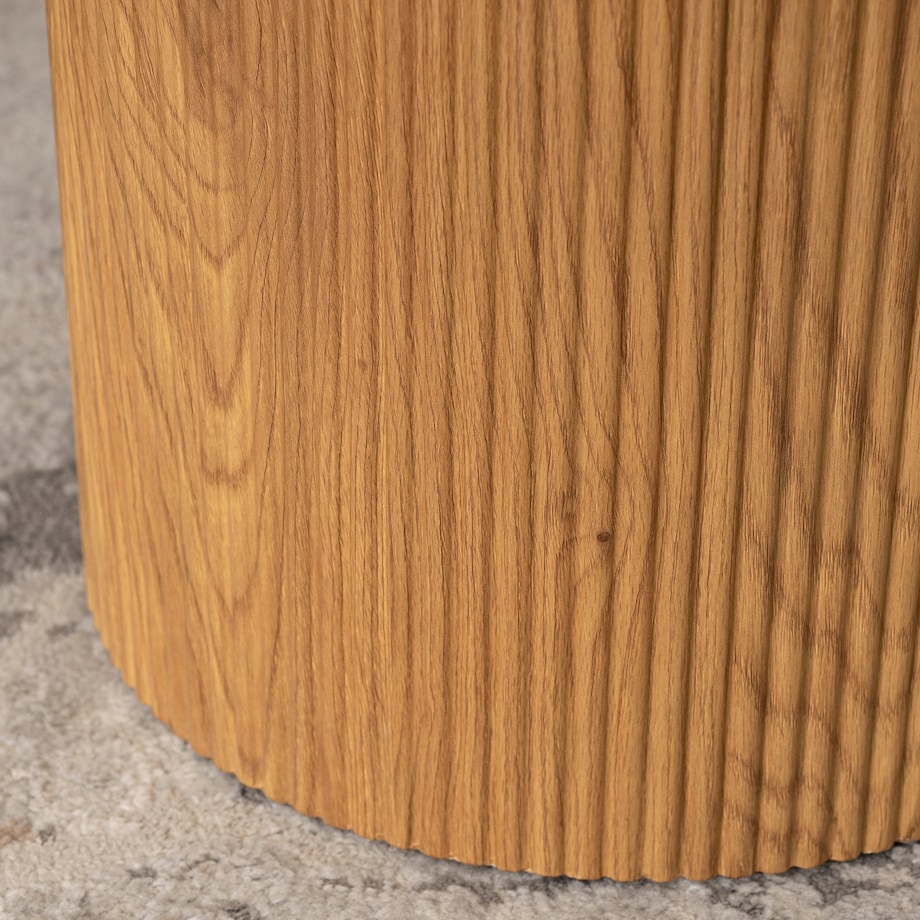 Stolik Kawowy Okrągły Mały Dąb Okrągła Ława MAYLIN MAX